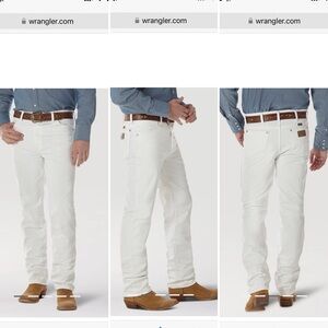 WRANGLER COWBOY CUT SLIM FIT:WHITE